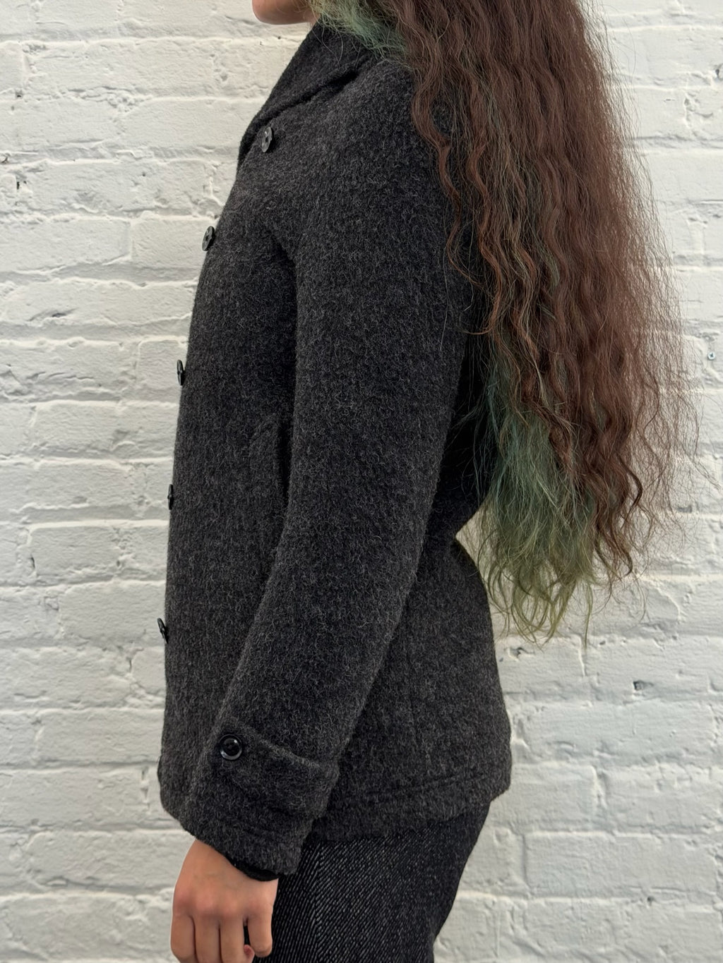 Morgan Homme Double-Breasted Boiled Wool Coat