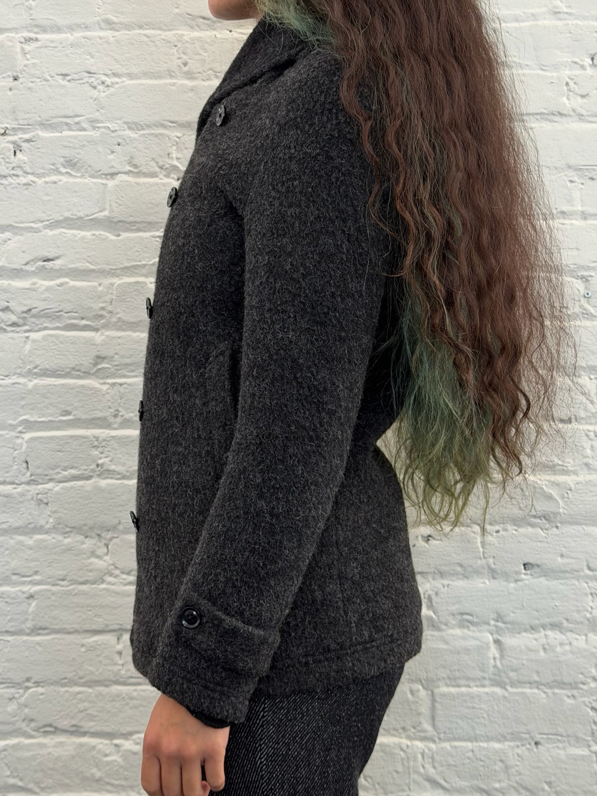 Morgan Homme Double-Breasted Boiled Wool Coat
