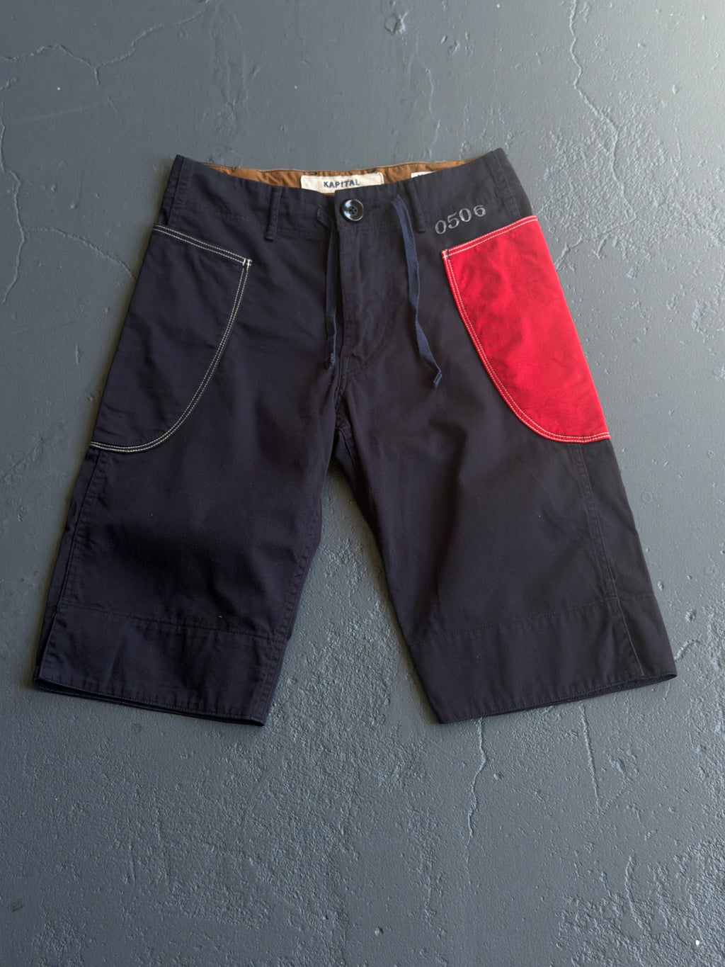Kapital Drawstring Contrasted Short