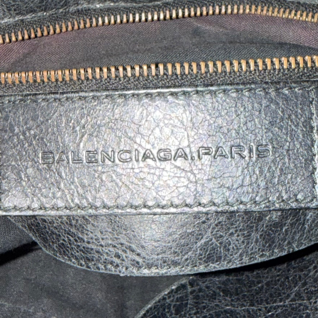 FW12 Balenciaga Black Acier Lambskin Sunday Tote
