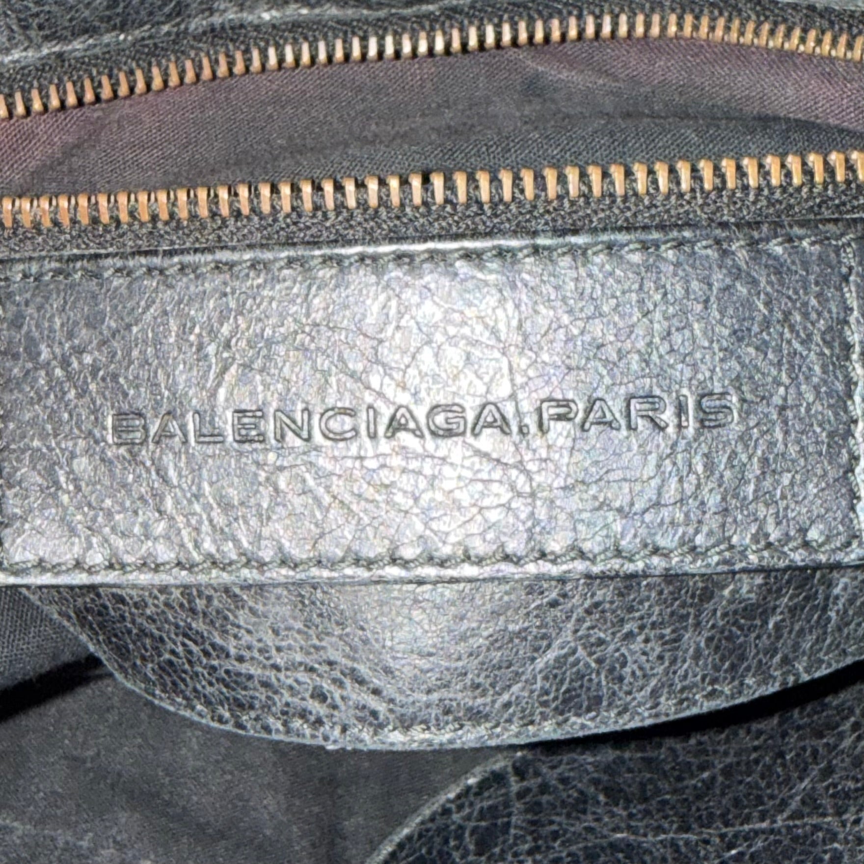 FW12 Balenciaga Black Acier Lambskin Sunday Tote