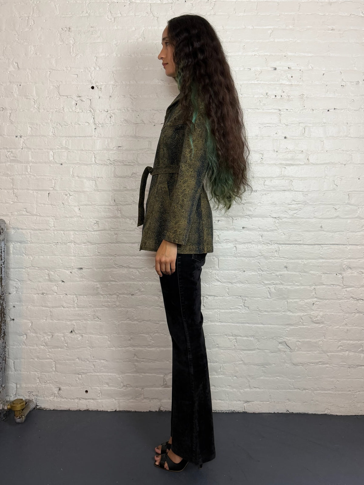 Vintage Hysteric Glamour Snake Print Denim Jacket