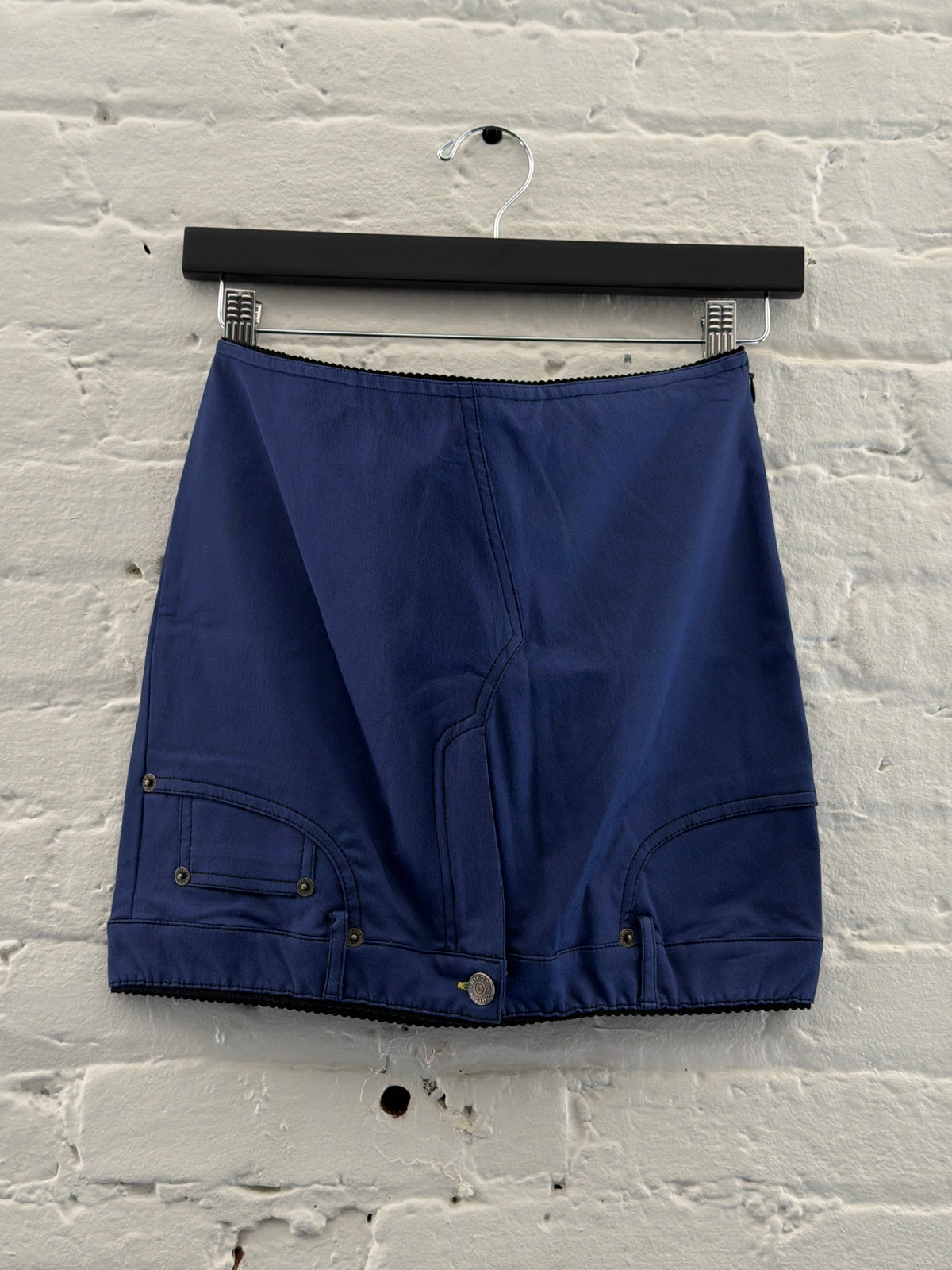 Vintage Tricot Chic Reverse Mini Skirt