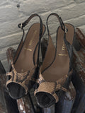 Bruno Magli Animal Prints Embossed Leather Slingback