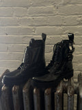 Balmain B Logo Buckle Ranger Combat Boots