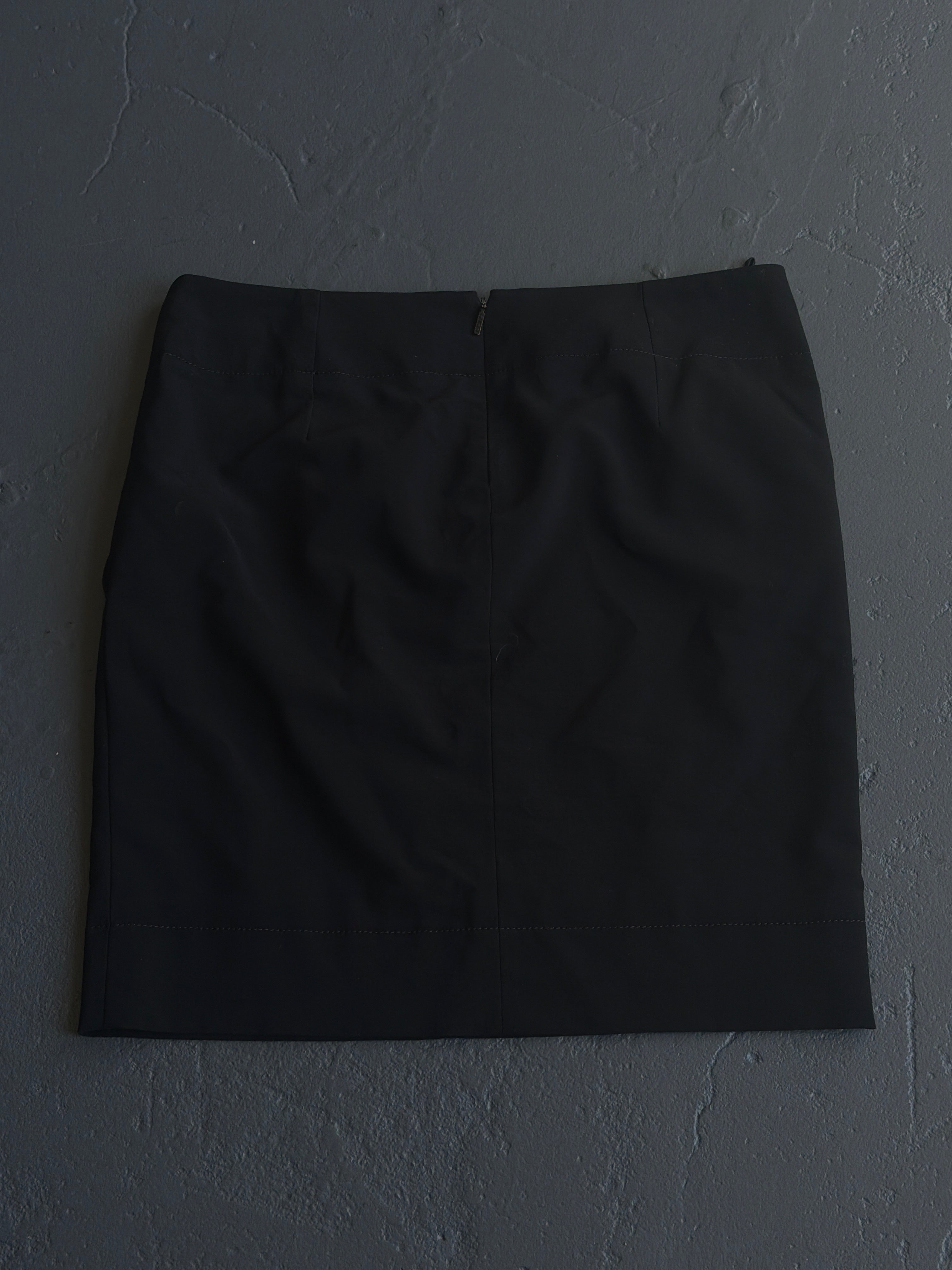 2010 Gucci Drawstring Rayon Mini Skirt