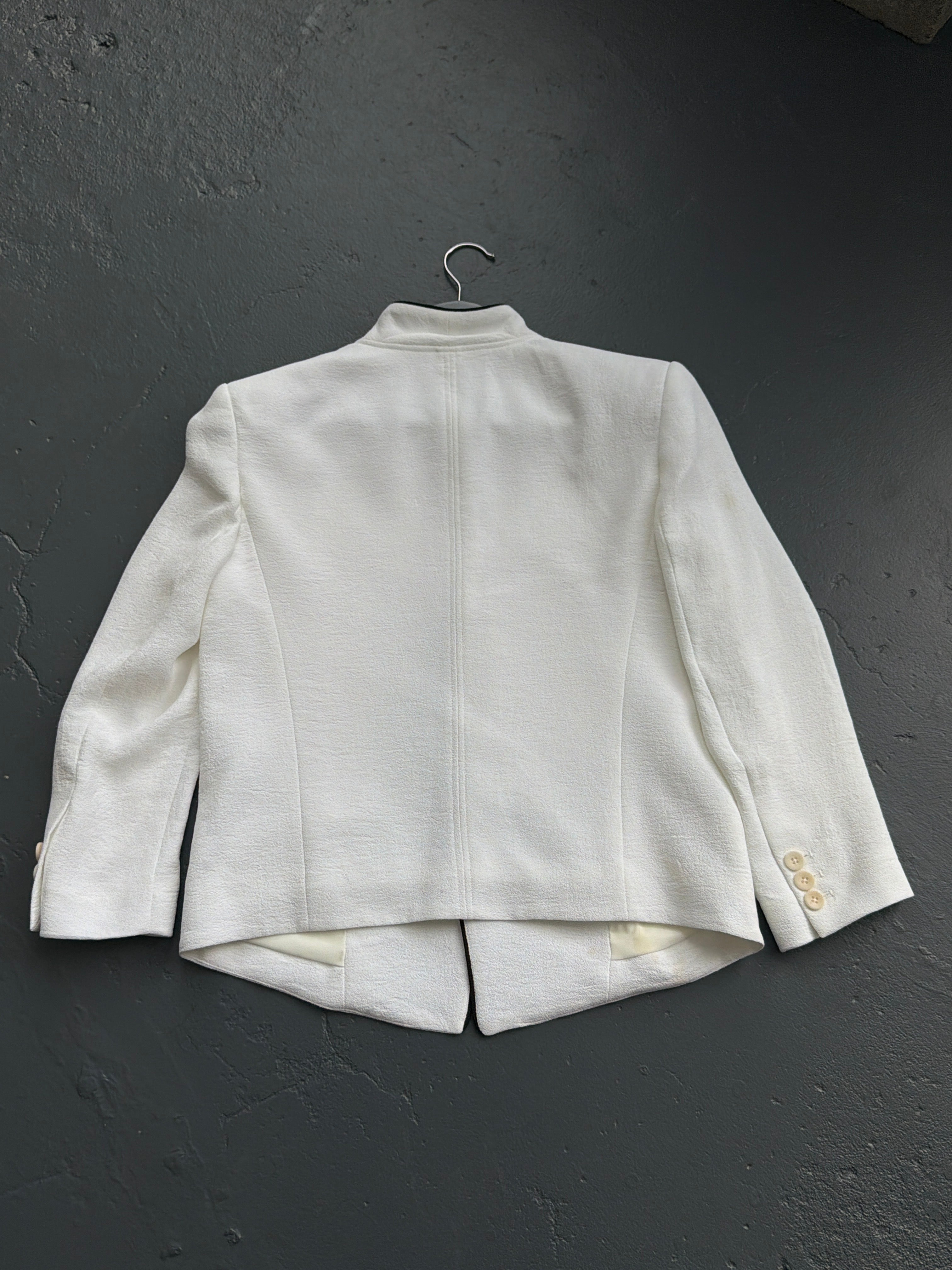Helmut Lang White No collar Blazer