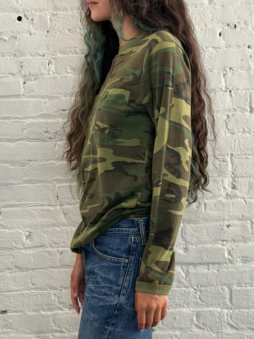 1980s Army Camo Long Sleeve