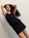 Vivienne Tam Ruffled V-Neck Sleeveless Dress