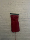 Alexis Shan Leather Strapless Mini Dress