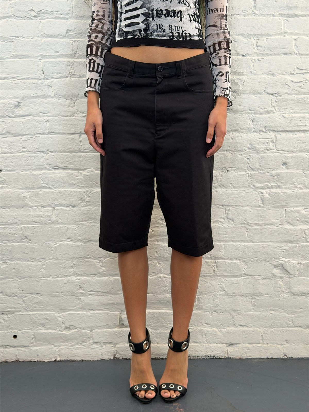 2000s Tricot Comme Des Garçons Cinch-Back Chino Shorts