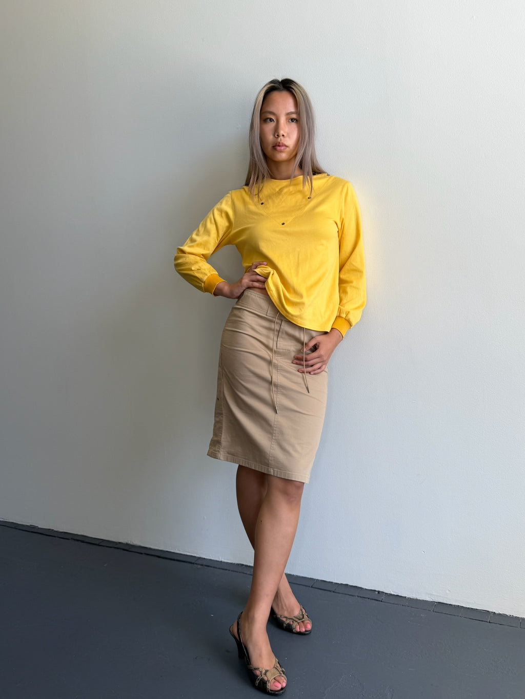 Vintage Christian Dior Sport Yellow  L/S Top
