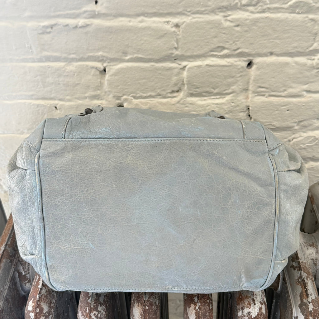 2013 Balenciaga Bleu Acier Lambskin Sunday Tote