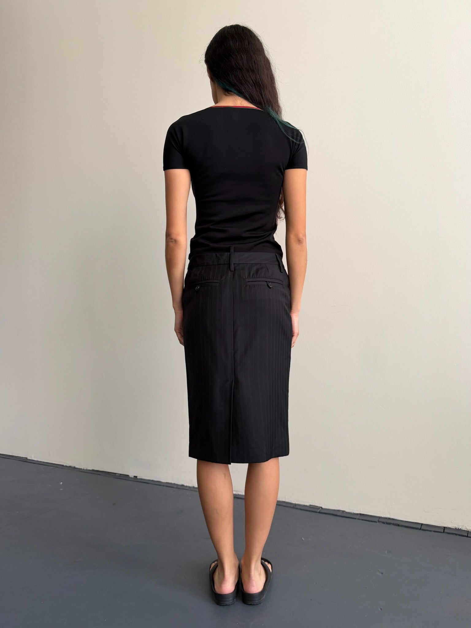 2005 Dsquared2 Pinstriped Wool Blazer/Skirt Set