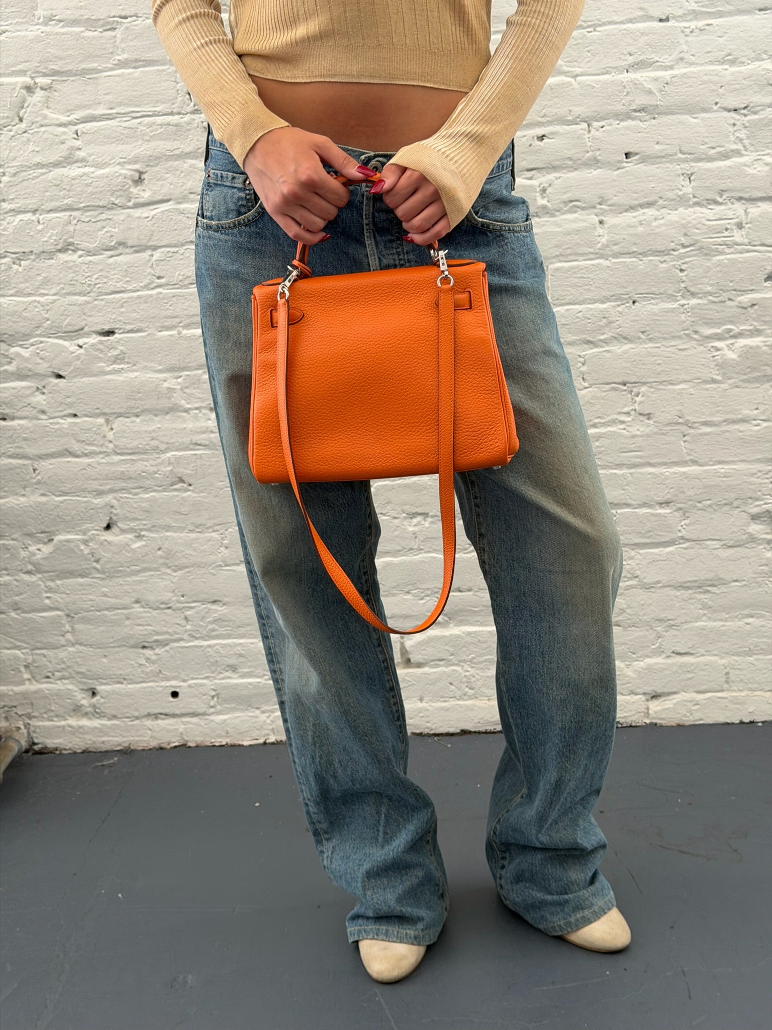 Hermès Kelly 28 Togo Leather Retourne Bag