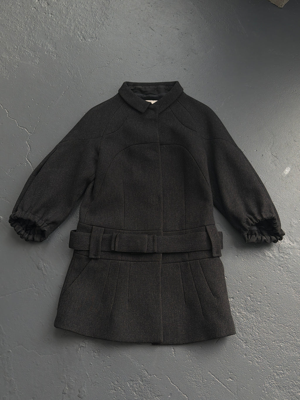2007 Prada 3/4 Sleeve Wool Peacoat