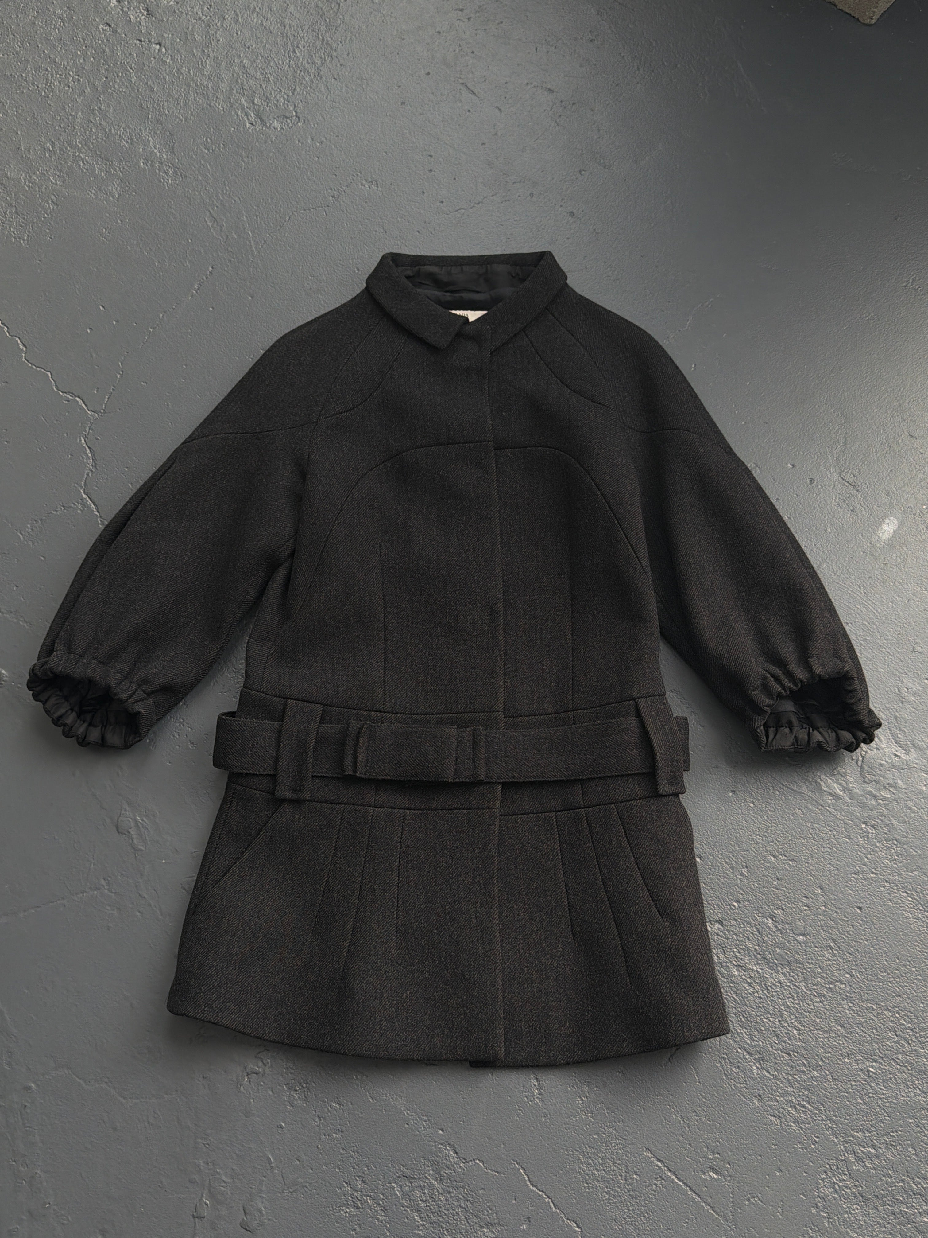 2007 Prada 3/4 Sleeve Wool Peacoat