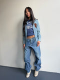 Levi’s Engineered Washed Blue Buckle Back Jeans 32