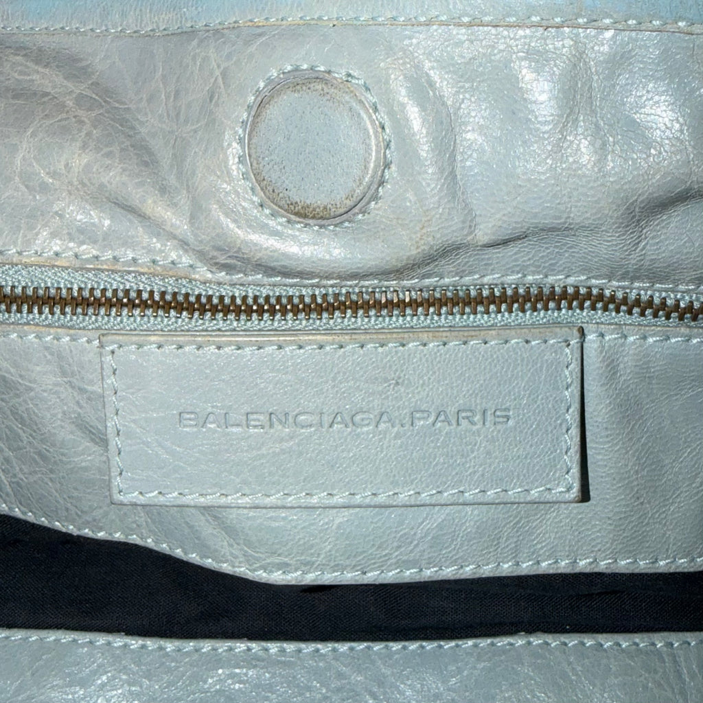 2013 Balenciaga Bleu Acier Lambskin Sunday Tote