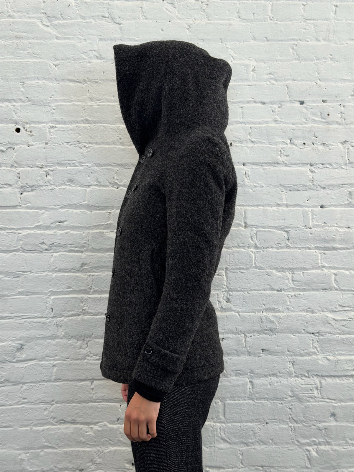 Morgan Homme Double-Breasted Boiled Wool Coat