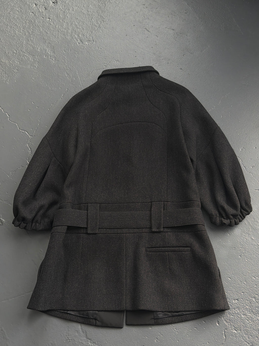 2007 Prada 3/4 Sleeve Wool Peacoat