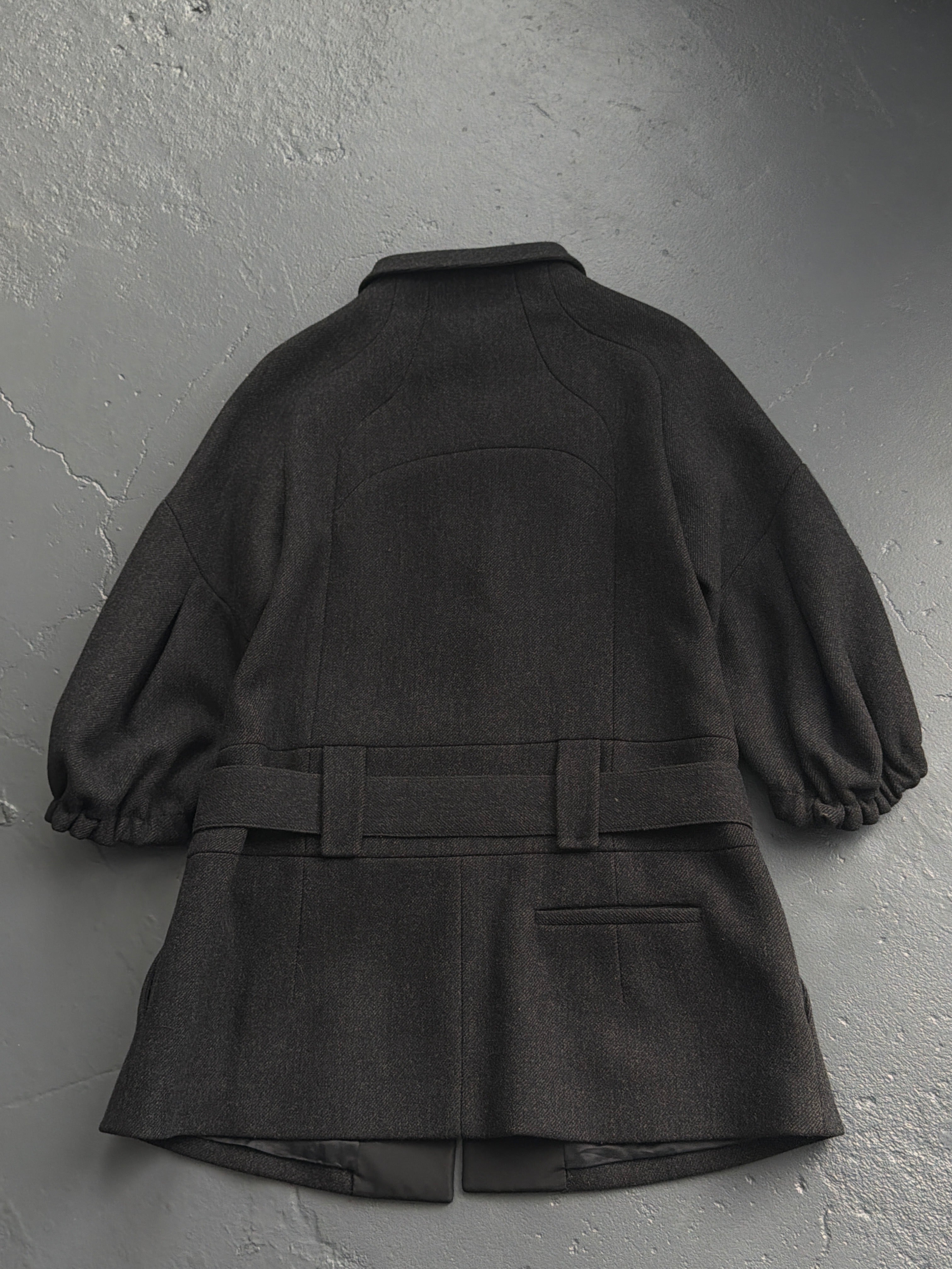 2007 Prada 3/4 Sleeve Wool Peacoat