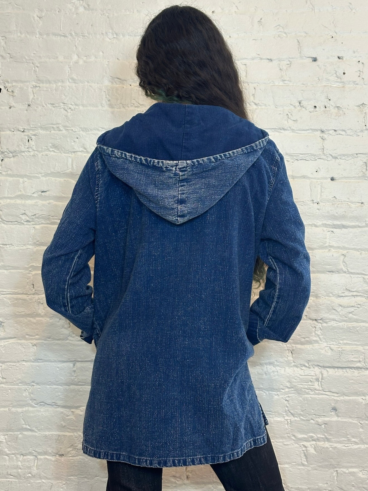 Vintage Kung Fu Tang denim Hooded Jacket