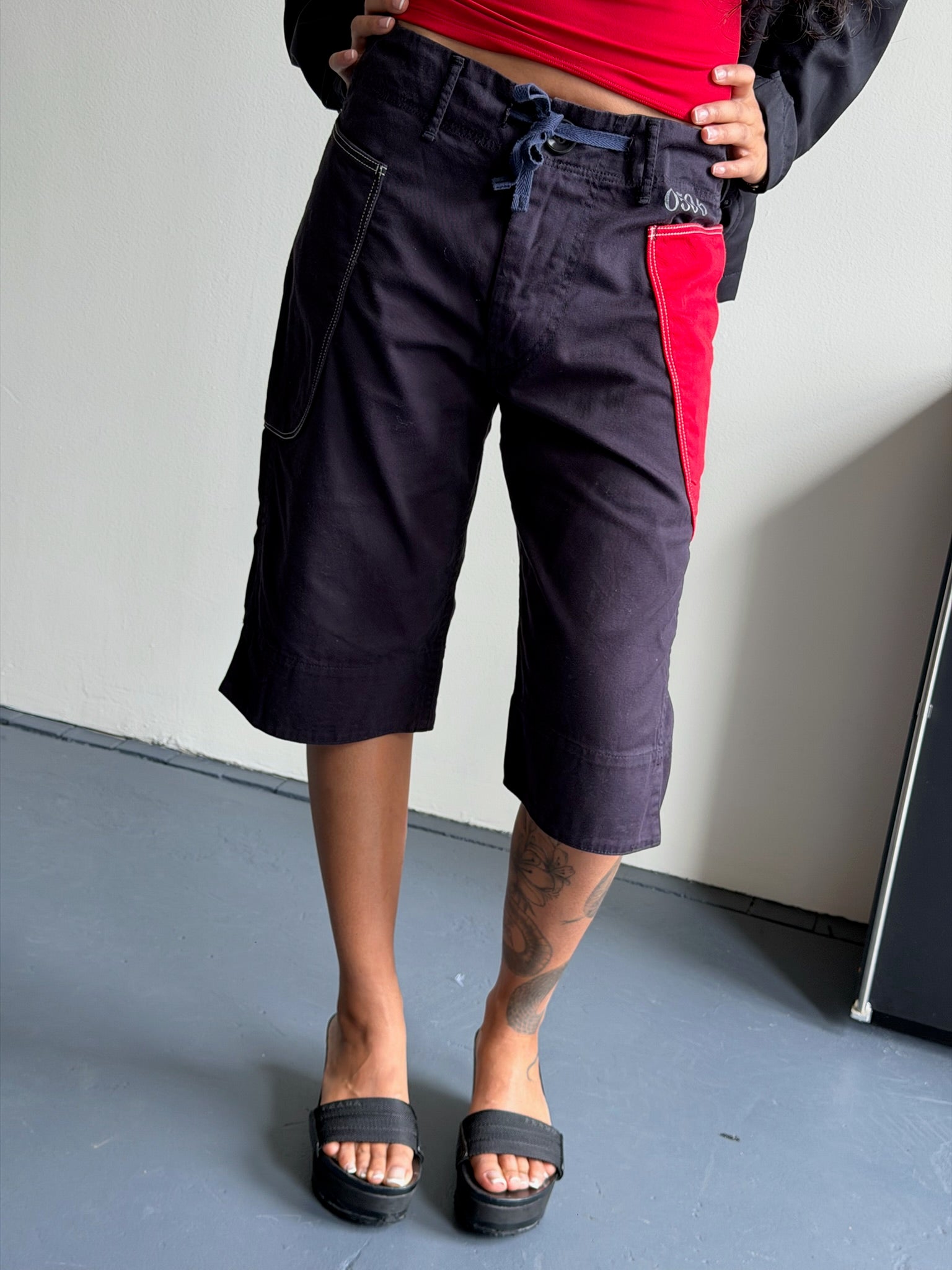Kapital Drawstring Contrasted Short