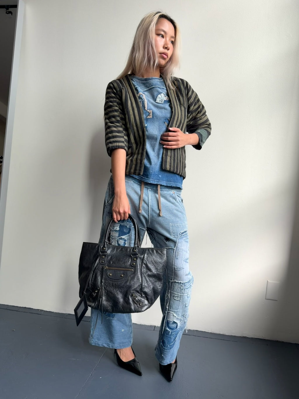 FW12 Balenciaga Black Acier Lambskin Sunday Tote