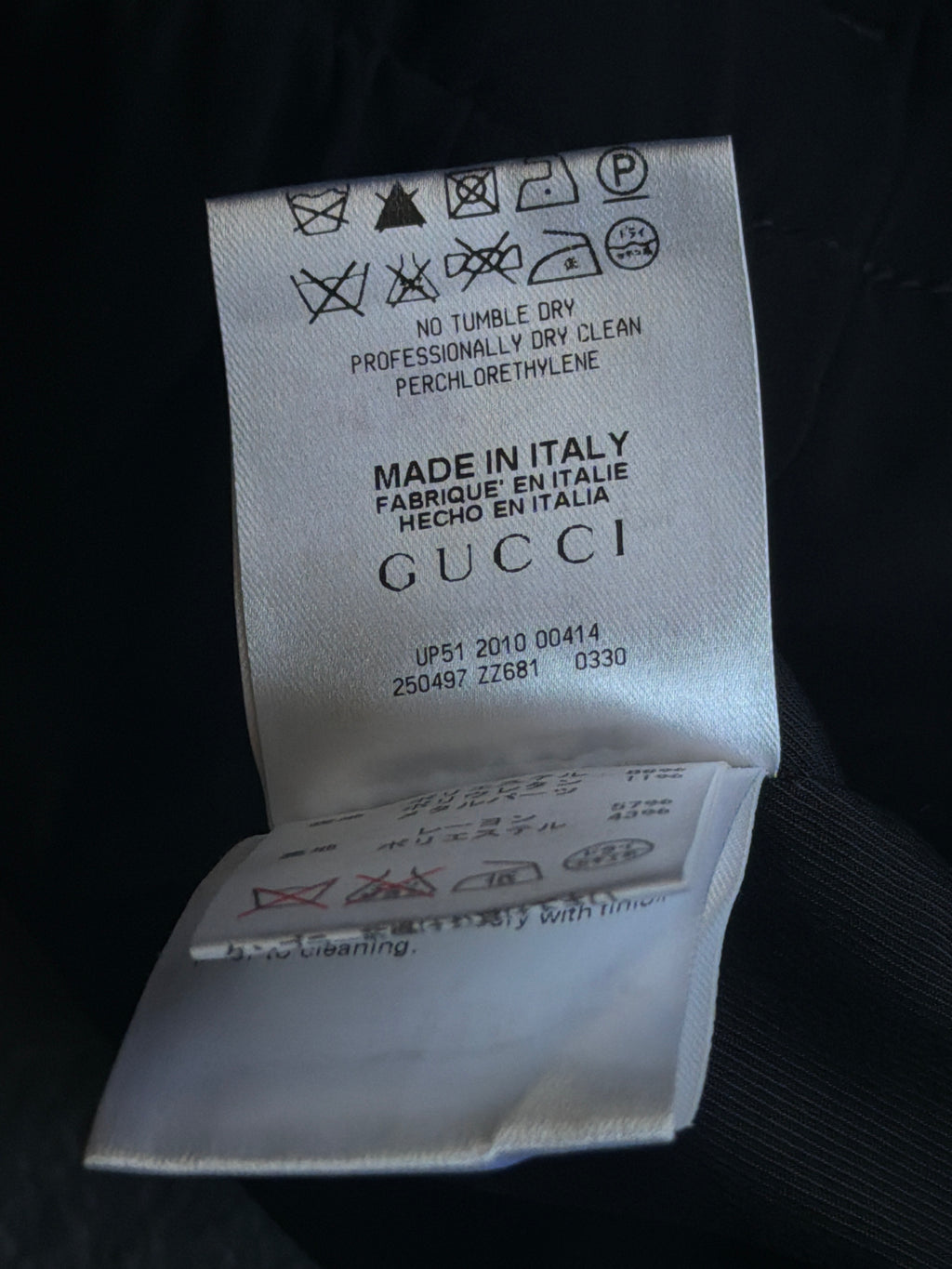 2010 Gucci Drawstring Rayon Mini Skirt