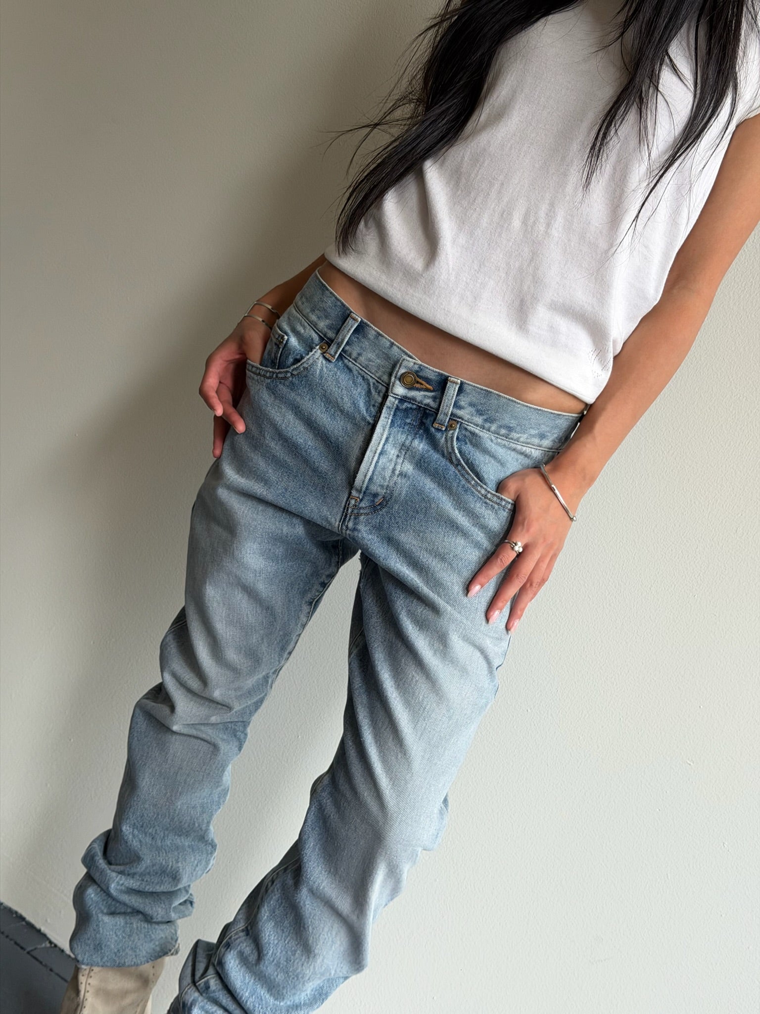 YSL Hawaii Blue Slim Fit Jeans