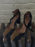 Marni Two Tone Suede Ankle Strap Heels