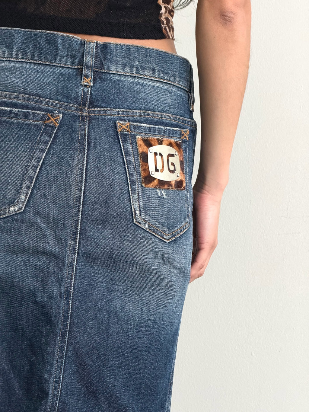 Dolce & Gabbana Washed Denim Skirt