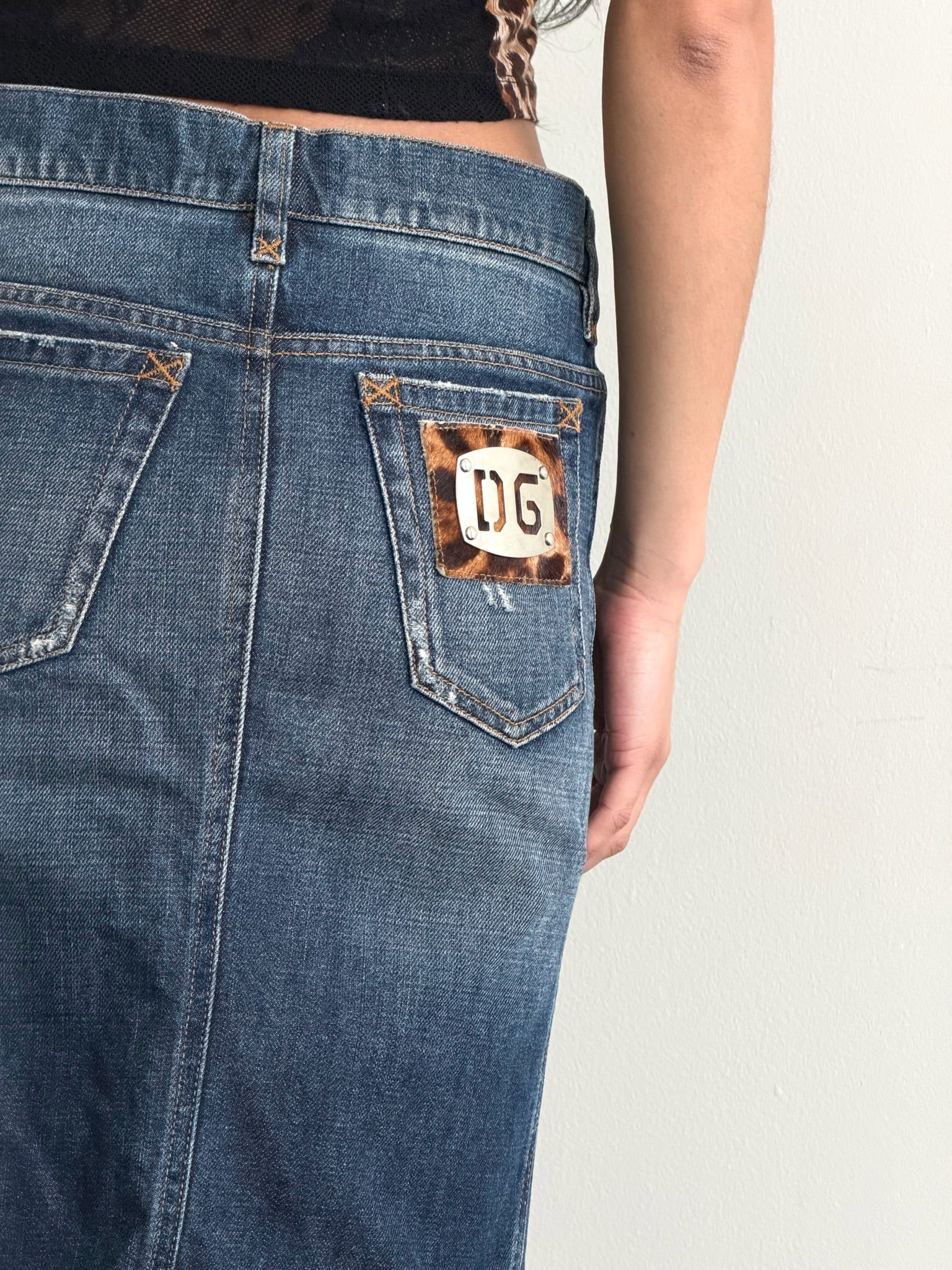 Dolce & Gabbana Washed Denim Skirt