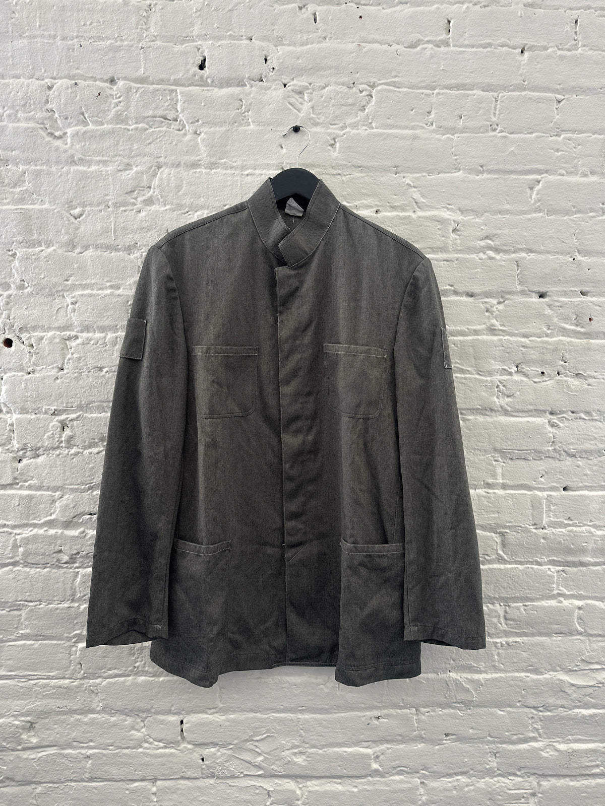 Vintage 00s Italian Army Stand Collar Jacket