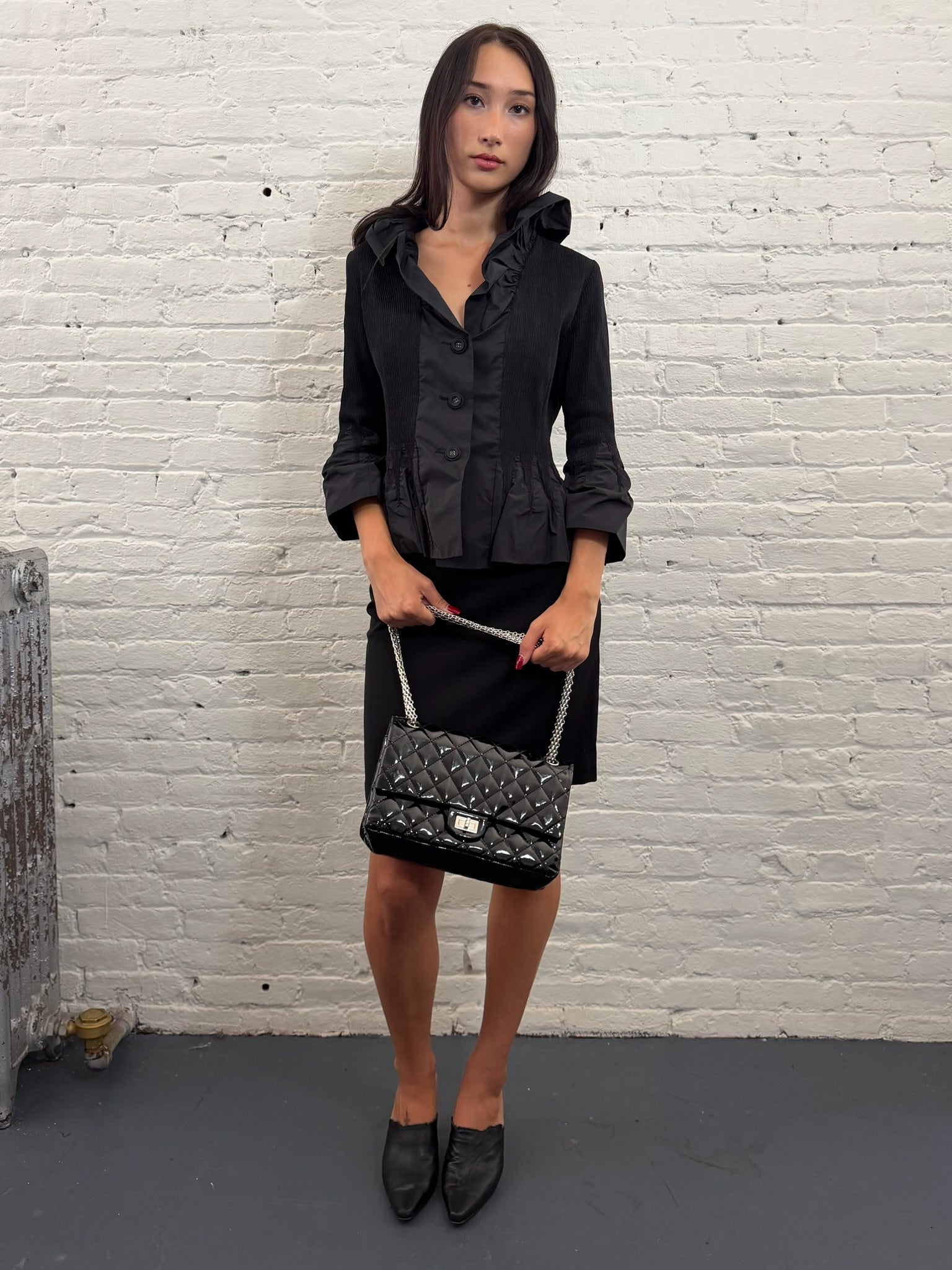 Chanel Black Patent Leather 2.55 Reissue Flap Bag