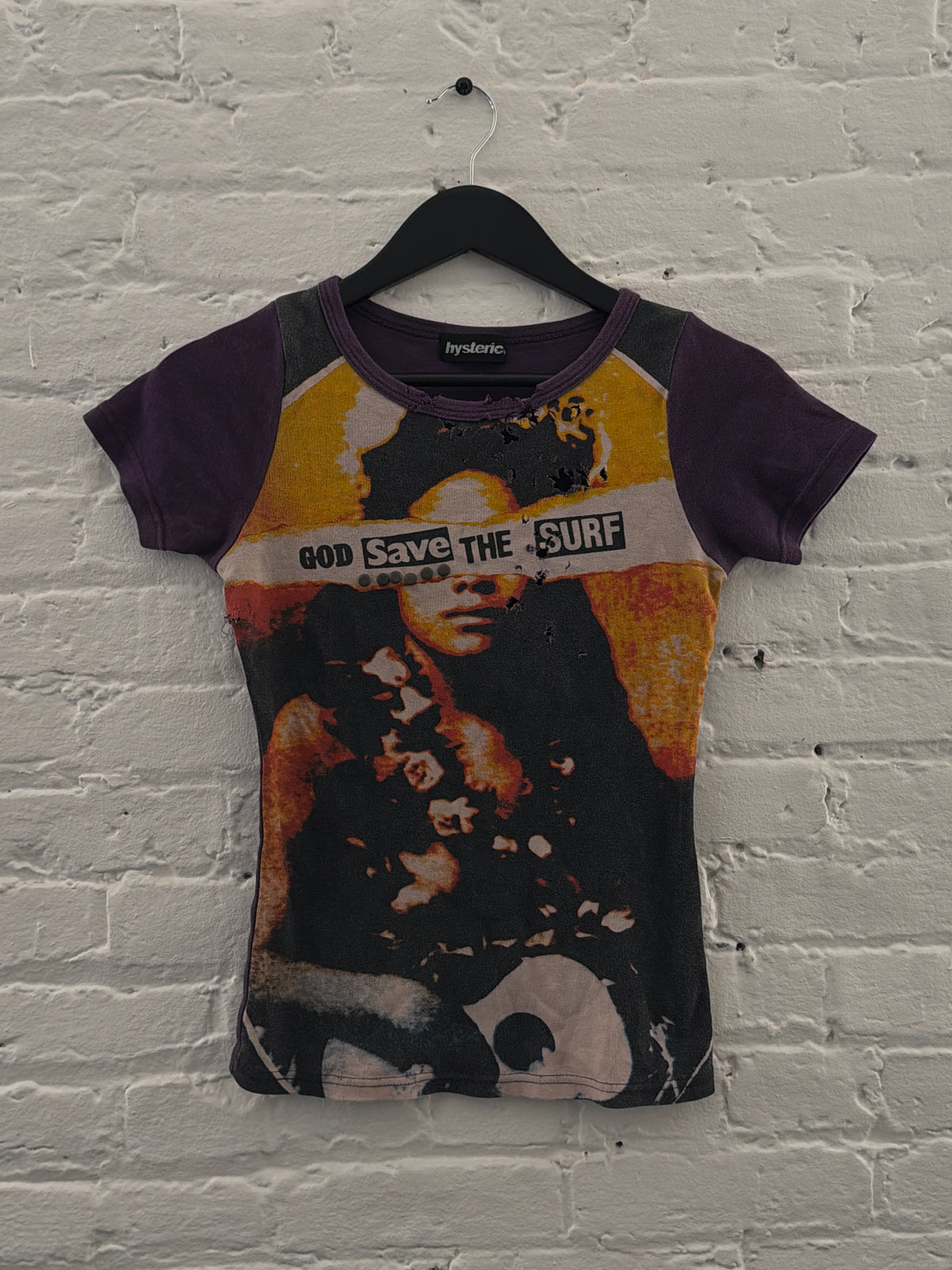 Vintage Hysteric Glamour “God Save The Surf” Baby Tee