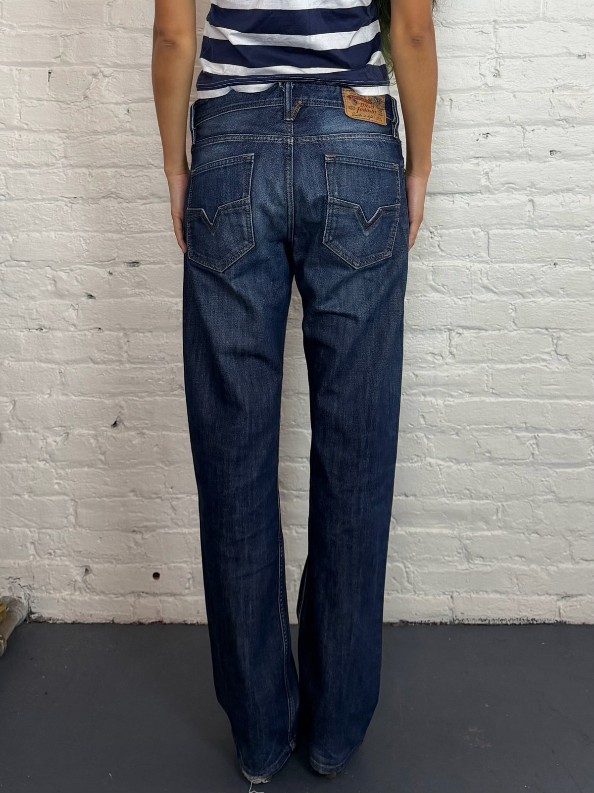 Diesel Straight Cut Dark-wash Denim