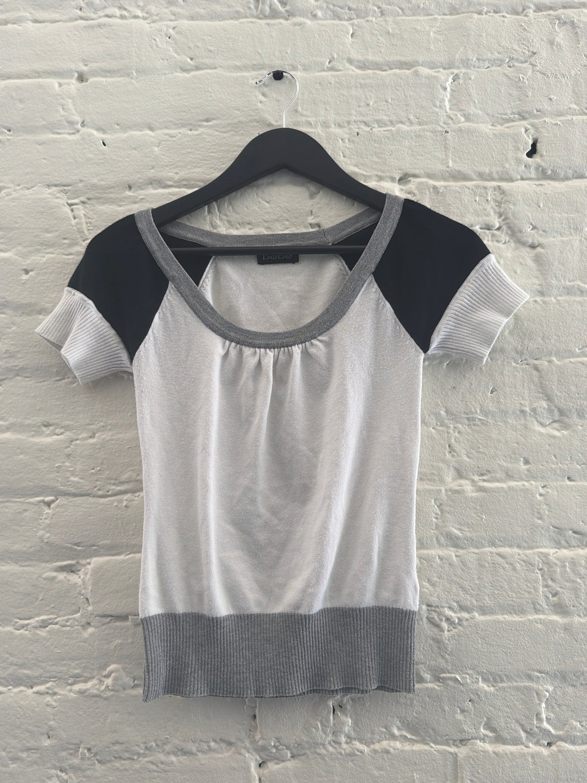 Bebe Contrast Raglan Top