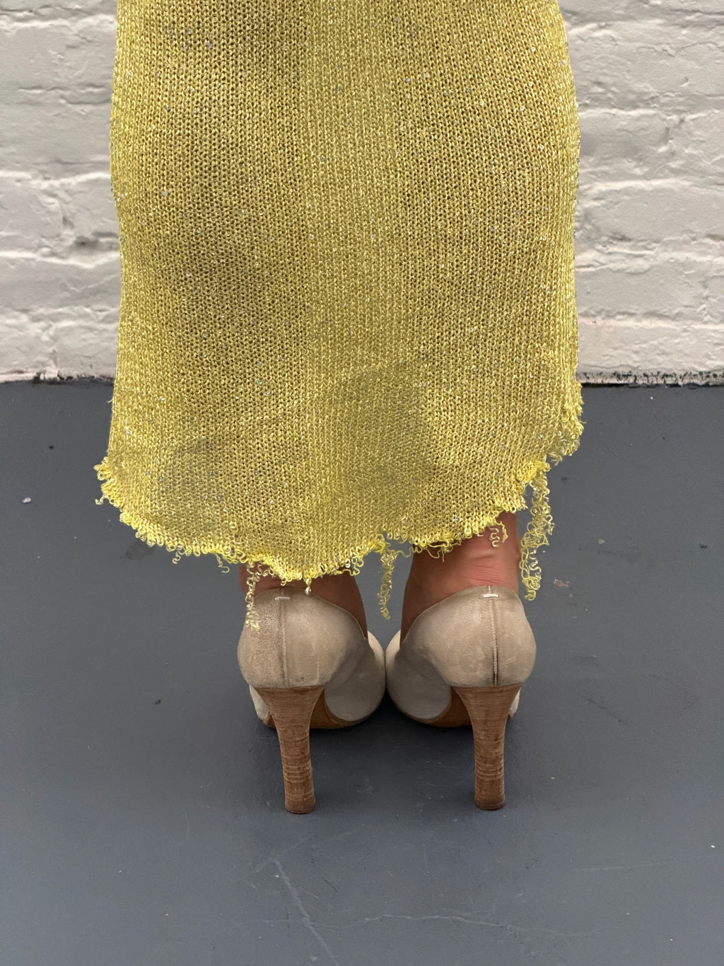 ASTA RESORT Chartreuse Sequin Maxi dress