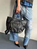 FW12 Balenciaga Black Acier Lambskin Sunday Tote