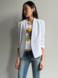 Helmut Lang White No collar Blazer
