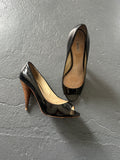 Miu Miu Patent Leather Heeled Sandals