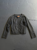 Motomachi Yokohama Distressed Cropped Leather Jacket Women's