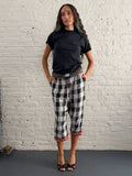 Vintage Kapital Checkered Sarouel Cropped Pants