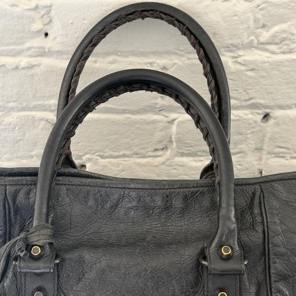 FW12 Balenciaga Black Acier Lambskin Sunday Tote