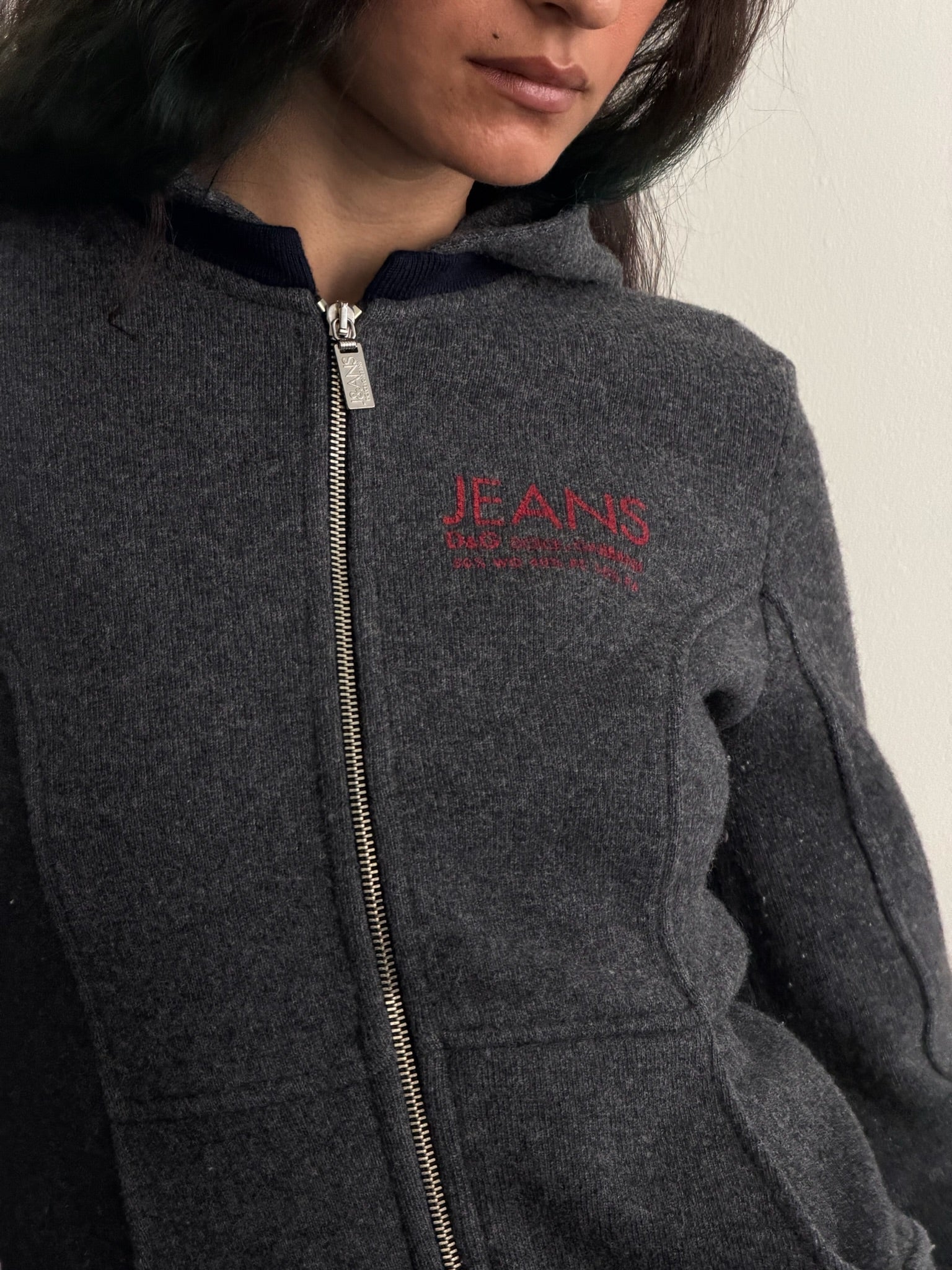 Dolce & Gabbana Jeans Zip-Up Hooded Jacket