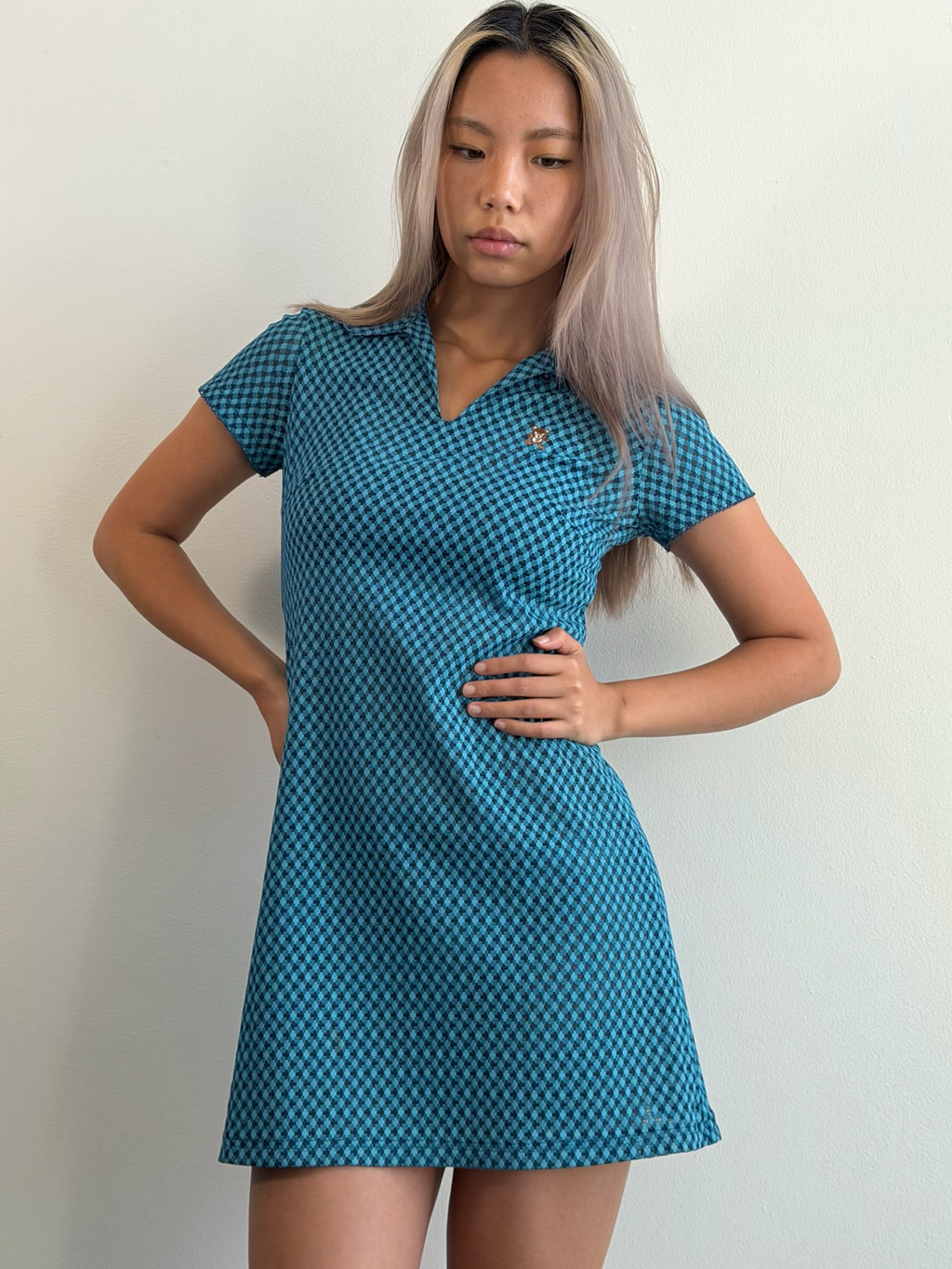 Vintage Hysteric Glamour Blue Check S/S Mini Dress