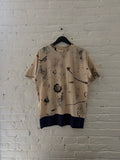 Vintage Kapital USN Sailor Anchor Printed Top