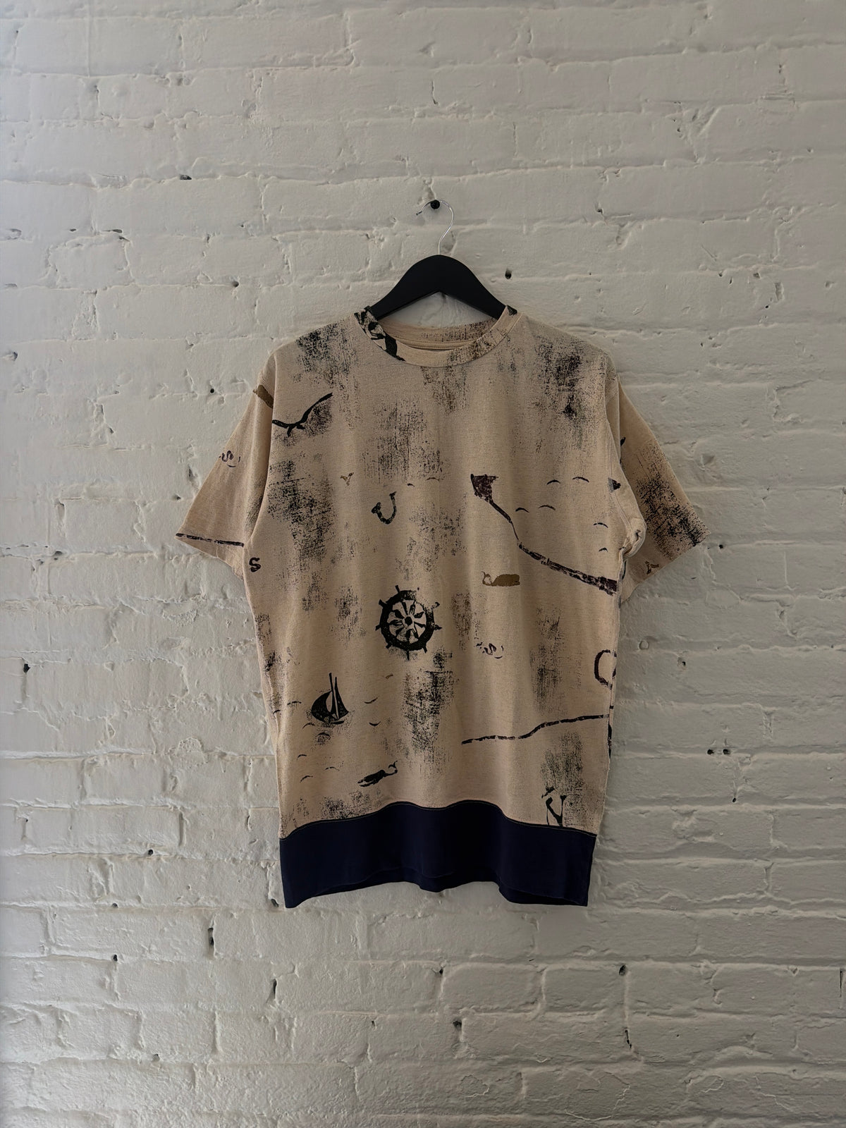 Vintage Kapital USN Sailor Anchor Printed Top